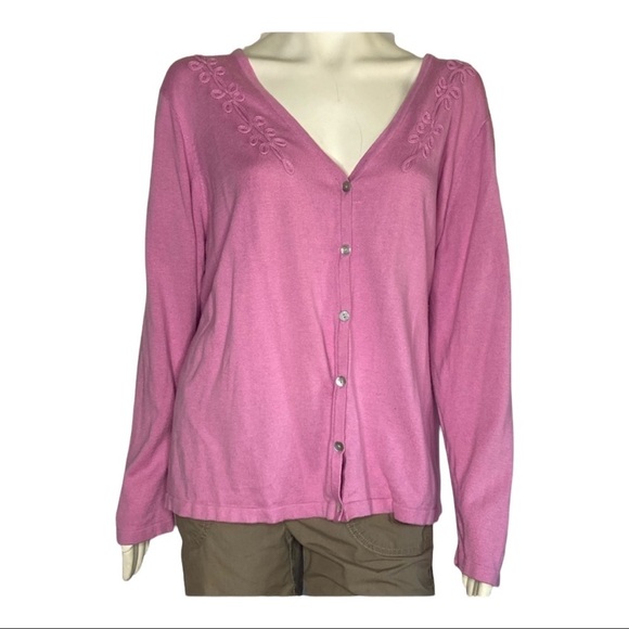 JMS Just My Size Button Down Sweater Sz 2X - Picture 1 of 6